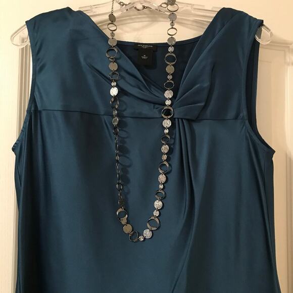 Lia Sophia "Imprint" Hematite Tone Necklace 35-38” - Picture 2 of 5